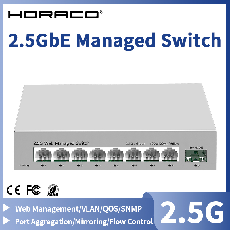Sfp+ 10G Managed Switch 8 Port - 2.5GbE المدارة التبديل 8 ميناء 2.5GBASE-T