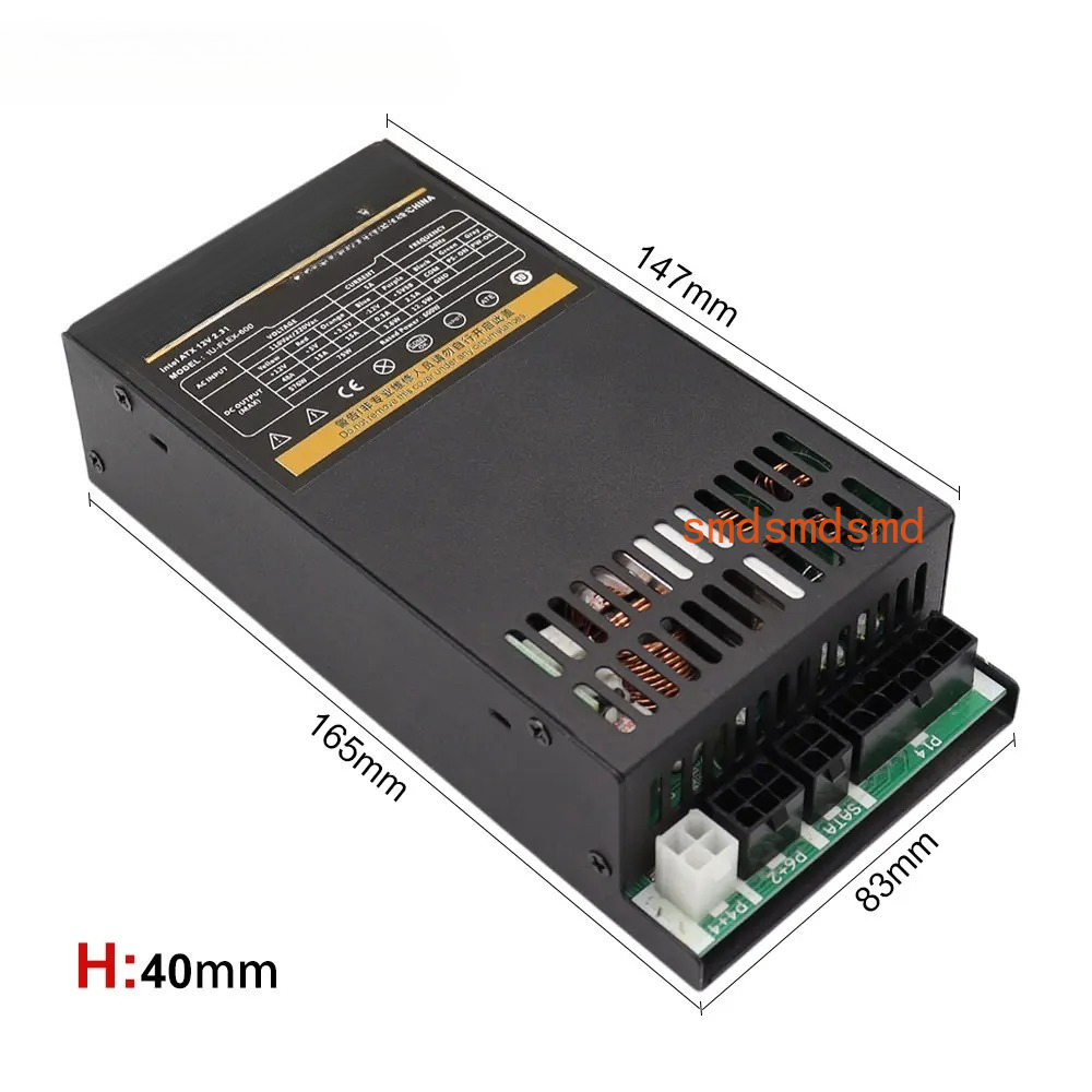 مزود طاقة معياري 600 واط صغير  - مراجعة Atx Power Supply 1U Flex 500W وسعره