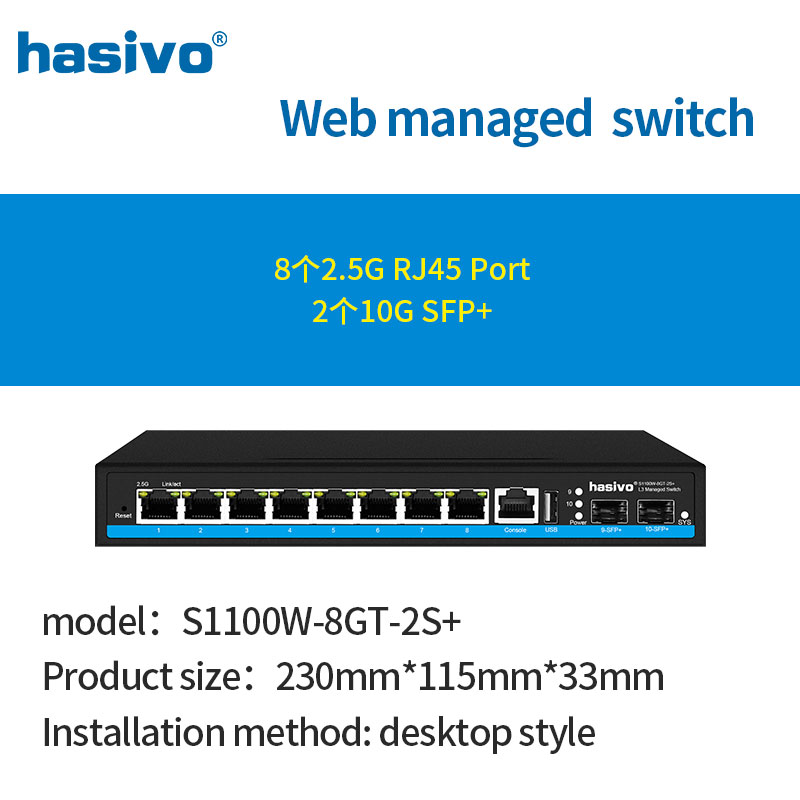 8 منافذ L3 مُدارة بسرعة 2.5 جي - مراجعة Sfp+ 10G Managed Switch 8 Port وسعره