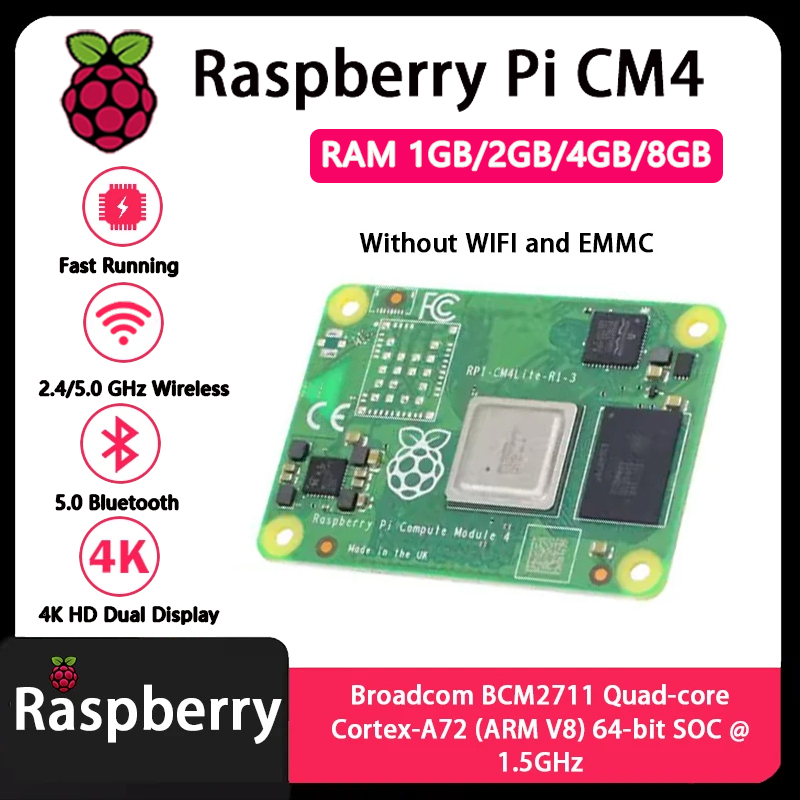 وحدة معالجة راسبيري باي CM4 بذ - مراجعة Raspberry Pi Cm4 8Gb Ram 32Gb Emmc Wifi وسعره
