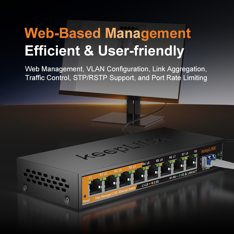 محول KeepLiNK 2.5 جيجا بايت مُ - مراجعة Sfp+ 10G Managed Switch 8 Port وسعره