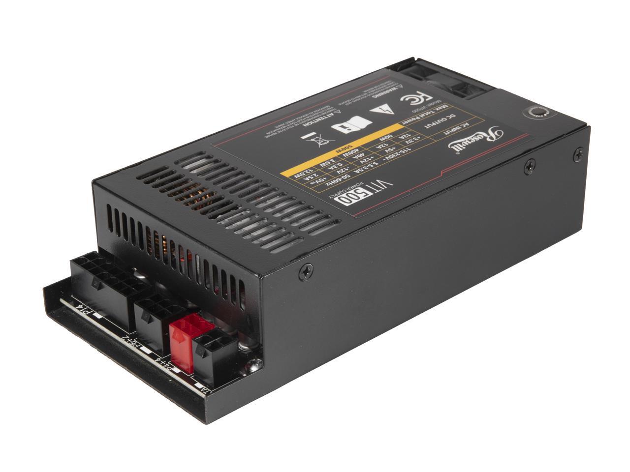 روزويل VIT 500W، مزود طاقة مين - مراجعة Atx Power Supply 1U Flex 500W وسعره