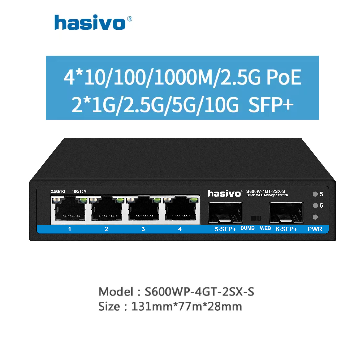 هاسيفو مفتاح شبكة 2.5G بـ 4/5/ - مراجعة Sfp+ 10G Managed Switch 8 Port وسعره
