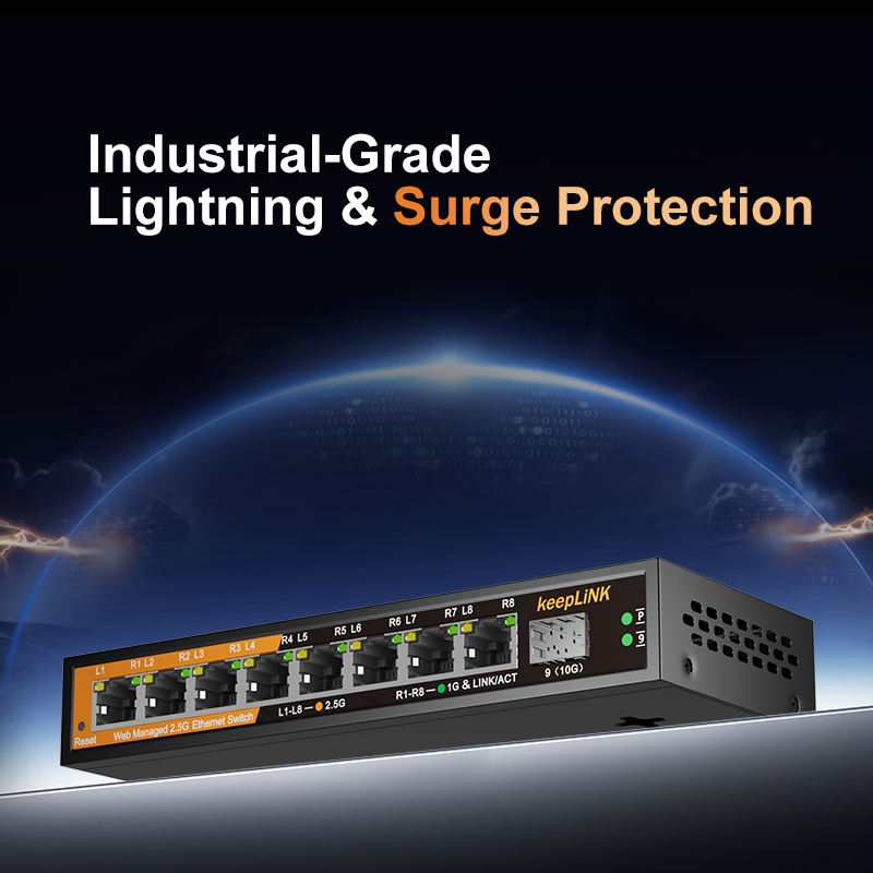 محول إيثرنت مُدار KeepLiNK KP- - مراجعة Sfp+ 10G Managed Switch 8 Port وسعره