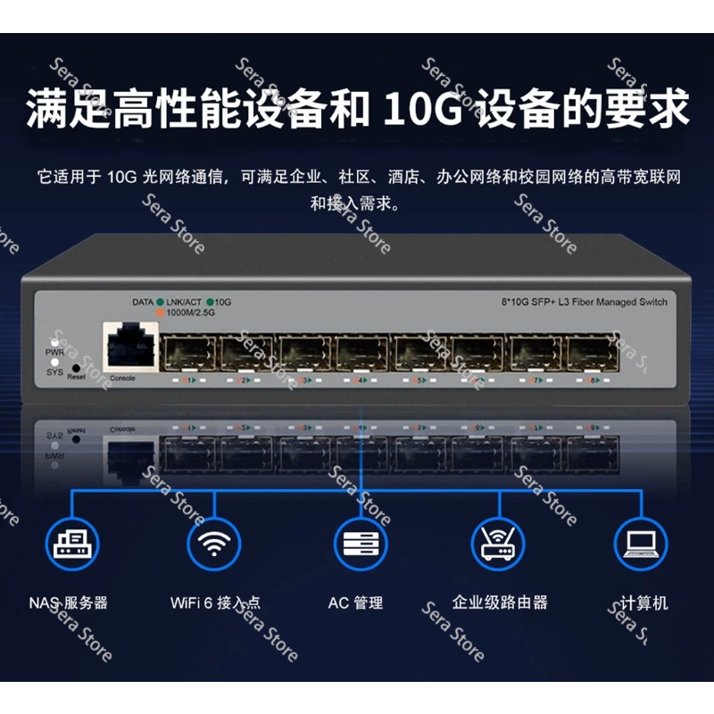 محول إيثرنت بـ 8 منافذ كاملة ا - مراجعة Sfp+ 10G Managed Switch 8 Port وسعره