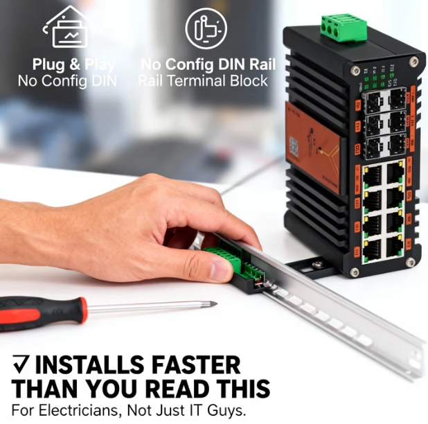 مفتاح PoE صناعي L2 + 8 منافذ 1 - مراجعة Managed Gigabit Poe Switch 8 Port 802.3At وسعره