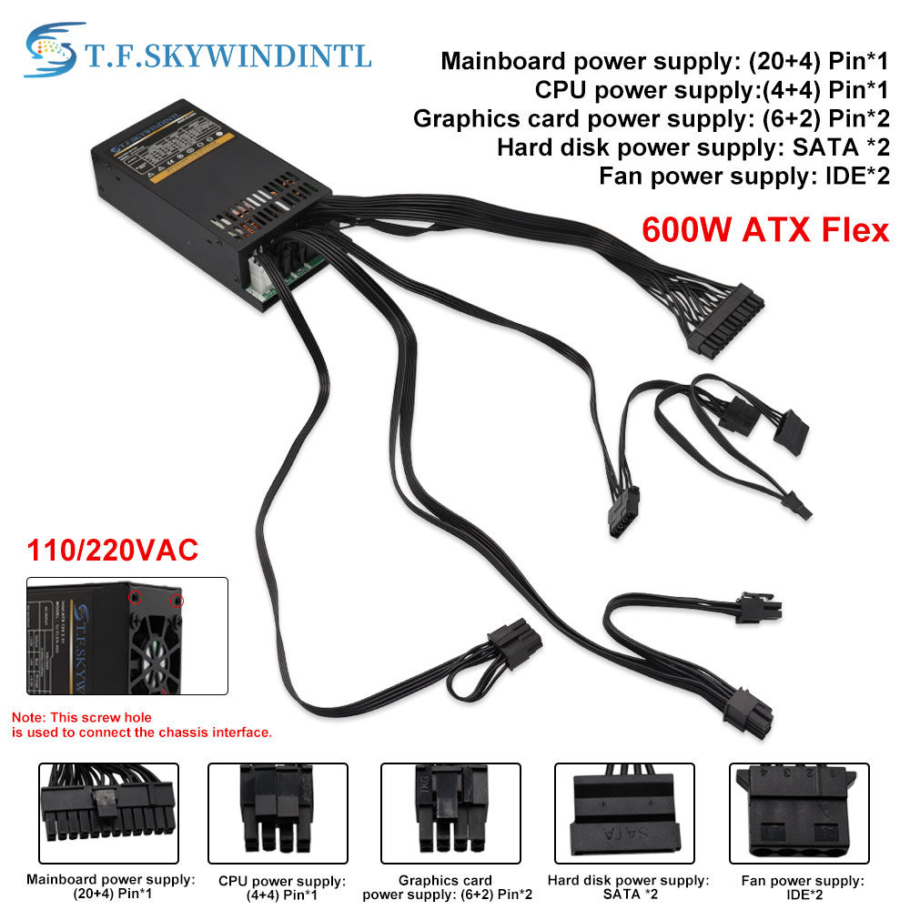 فليكس 600 واط وحدات إمدادات ال - مراجعة Atx Power Supply 1U Flex 500W وسعره